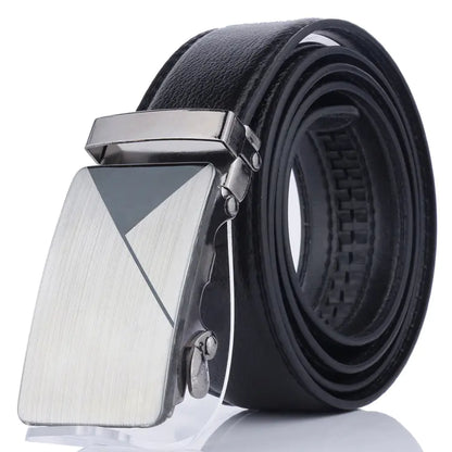 Men's Automatic Buckle Leather Belt for Youth