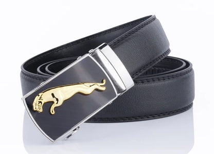 Men's Automatic Buckle Leather Belt for Youth