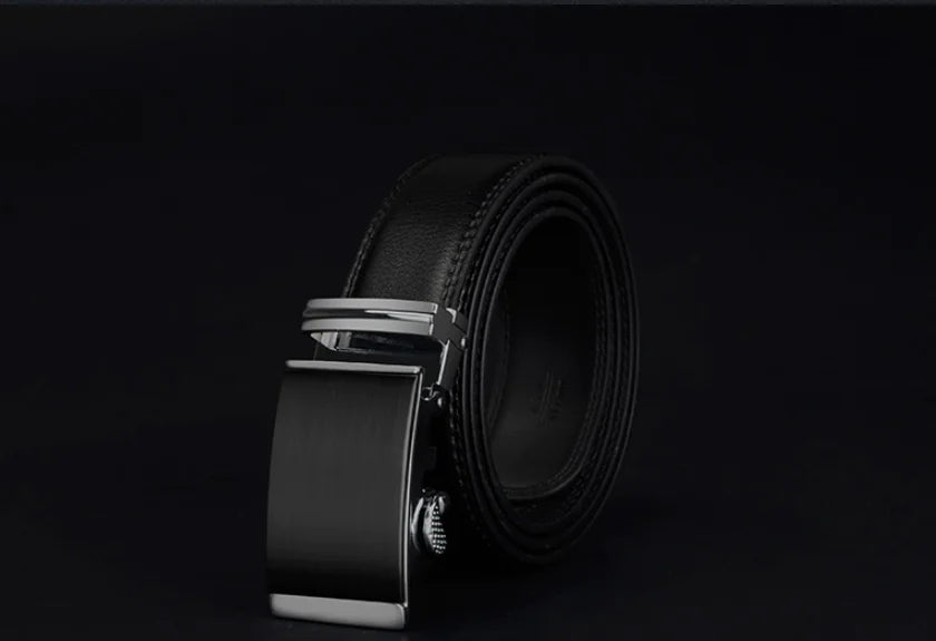 COWATHER Men's Genuine Leather Automatic Buckle Belt