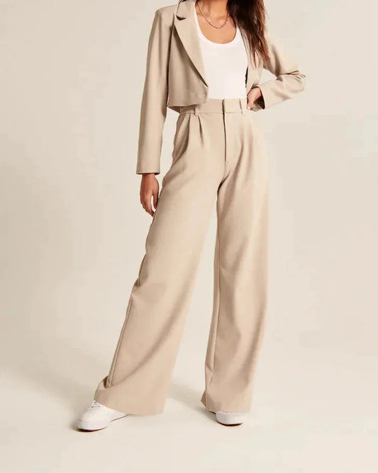Wide-Leg Pant Suit