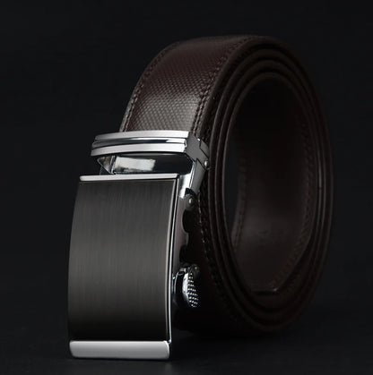 COWATHER Men's Genuine Leather Automatic Buckle Belt