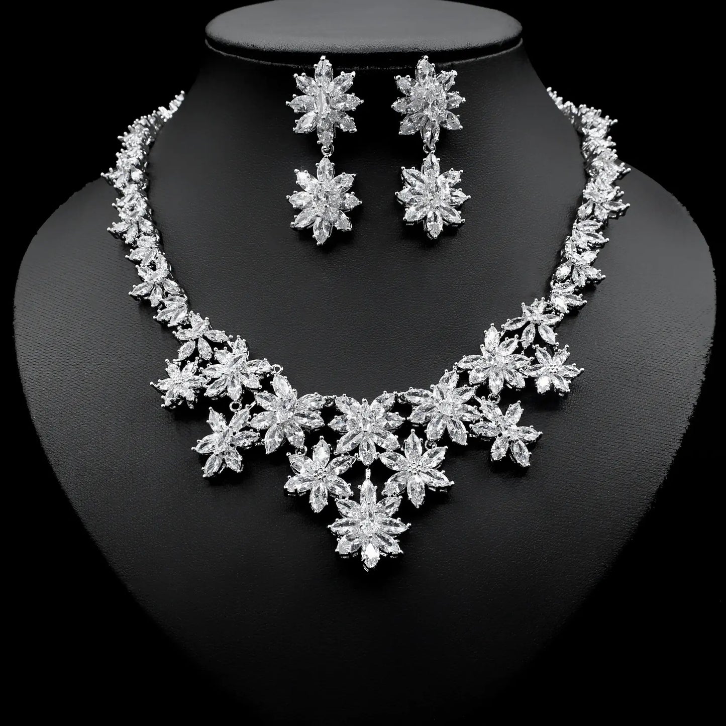 Elegant Necklace and Earring Set for Brides