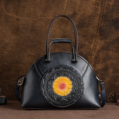 Vintage Leather Shell Bag for Women - Wholesale