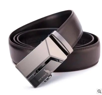 Men's Genuine Leather Automatic Buckle Belt