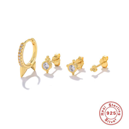 Geometric Stacked Earring Set