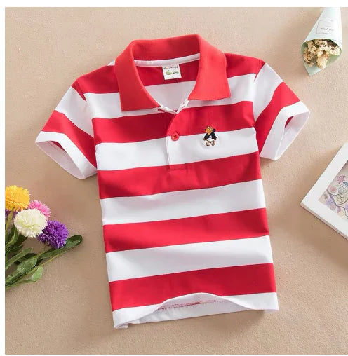 College Style Boys Polo Short Sleeve T-Shirt