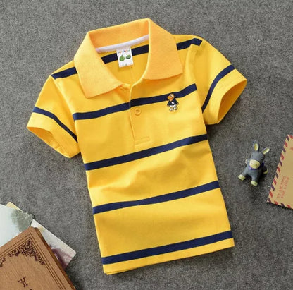 College Style Boys Polo Short Sleeve T-Shirt