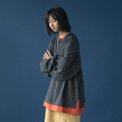 Loose-Fit Women's Two-Piece Round Neck Sweater Top