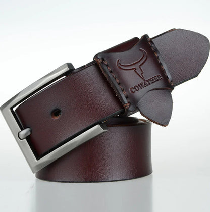 COWATHER Genuine Leather Casual Business Men's Belt