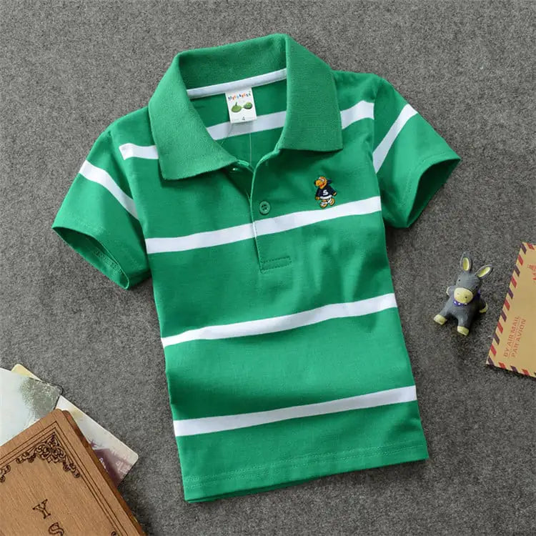 College Style Boys Polo Short Sleeve T-Shirt