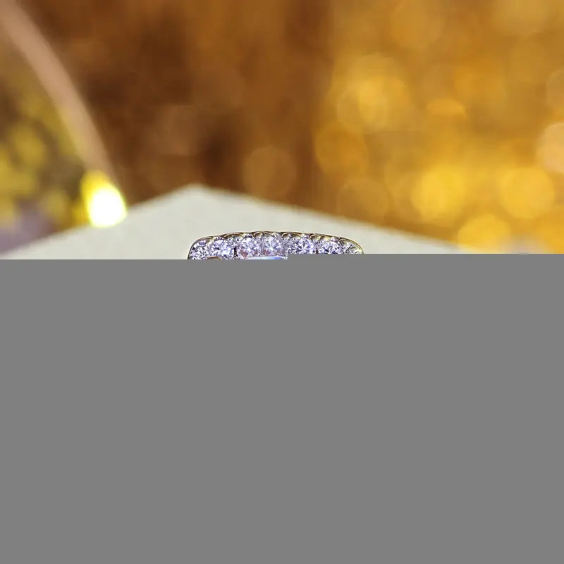 Sterling Silver Zirconia Ring, Imitation Diamond Ring