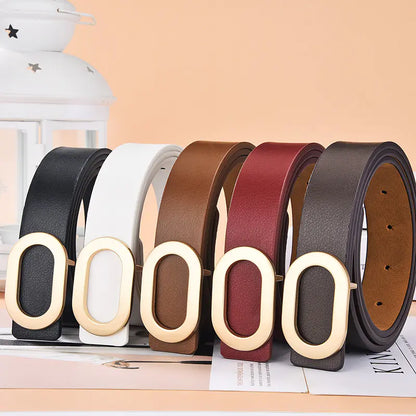 Women's Korean Style Casual Smooth Buckle Belt