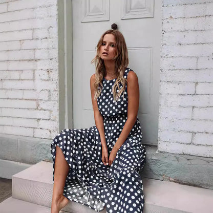 Fashion Floral Polka Dot Dress