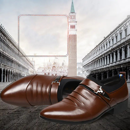 Men's Large Size Leather Formal Business Casual Shoes