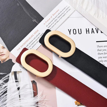 Women's Korean Style Casual Smooth Buckle Belt