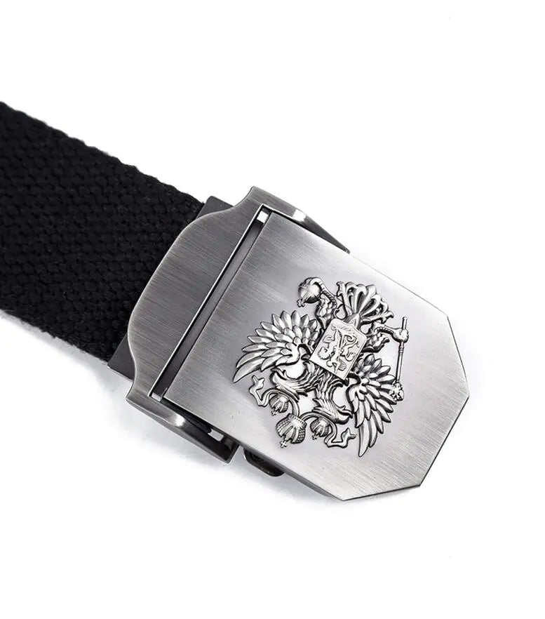 Camouflage Tactical Canvas Belt with Woven Design