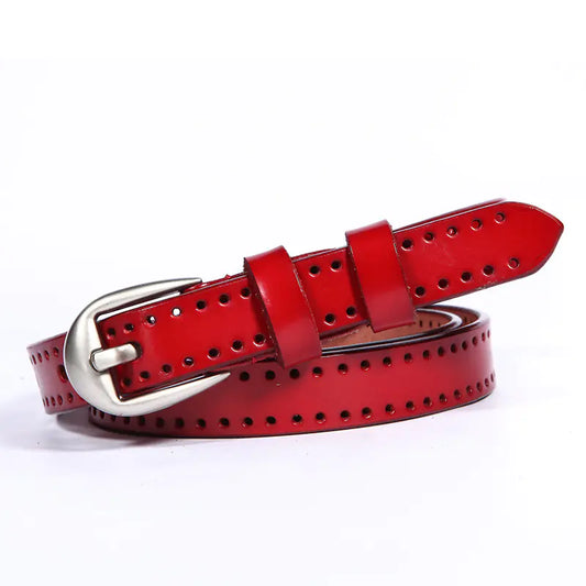 Women's Creative Hollow Leather Belt with Buckle