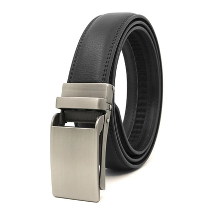 Men's Automatic Buckle Leather Belt - Genuine Cowhide