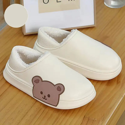 Fluffy Bear Winter Slippers for Women