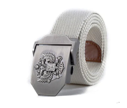 Camouflage Tactical Canvas Belt with Woven Design
