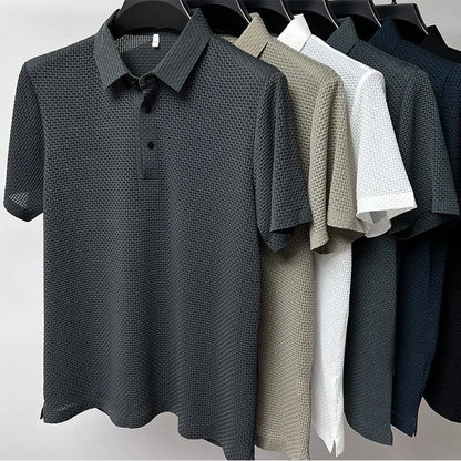 Men's Ice Silk Mesh Polo T-Shirt