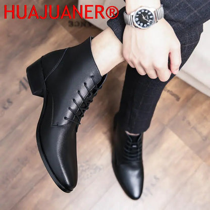 Elegant Men's Leather Dress Boots for Formal Occasions