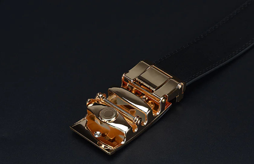 COWATHER Men's Genuine Leather Automatic Buckle Belt