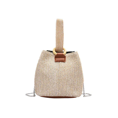 2020 Versatile Bucket Bag - Woven Beach Tote for Women