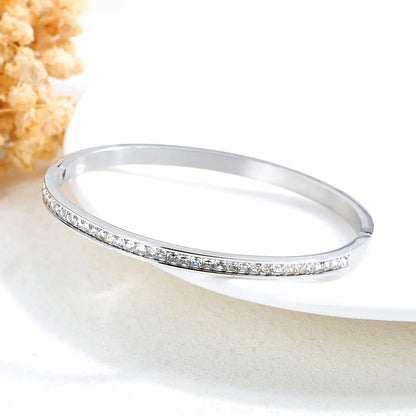 JeeMango Rose Gold Stainless Steel Cuff Bangle Bracelet