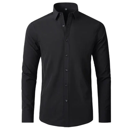 Men's Wrinkle-Resistant Stretch Dress Shirt (Slim Fit)