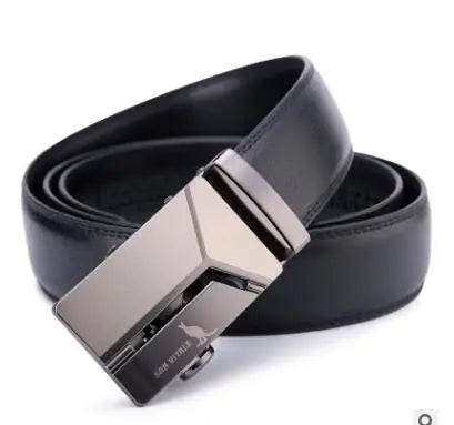 Men's Genuine Leather Automatic Buckle Belt