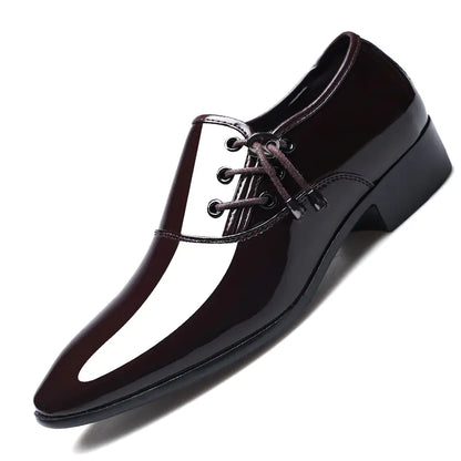 Men's Shiny Business Formal Shoes in Large Sizes
