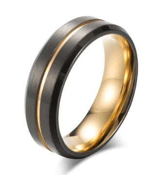 Tungsten Gold Jewelry Ring with Ring Tide Design