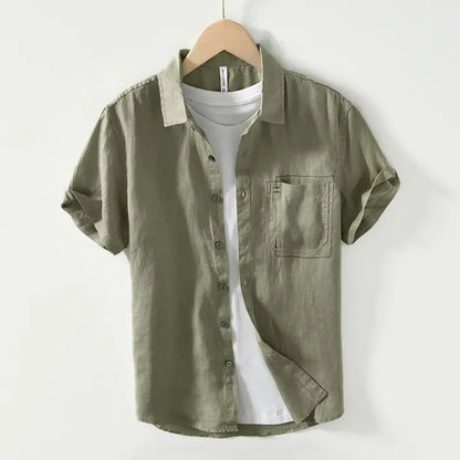 Summer Casual Loose Linen Short Sleeve Shirt