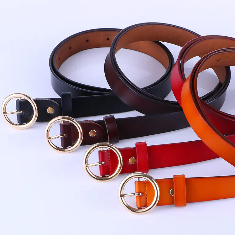 New Women's Fashion Vintage Genuine Leather Belt