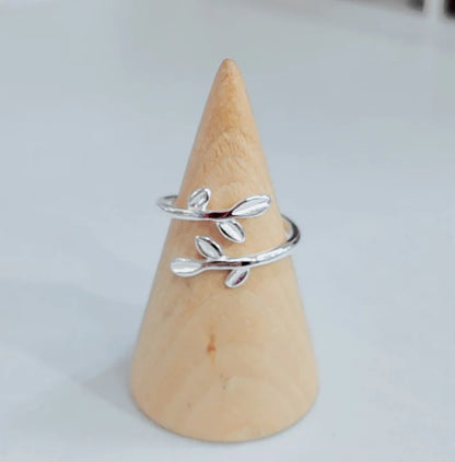 Leaf Ring, Korean Style Adjustable Ring