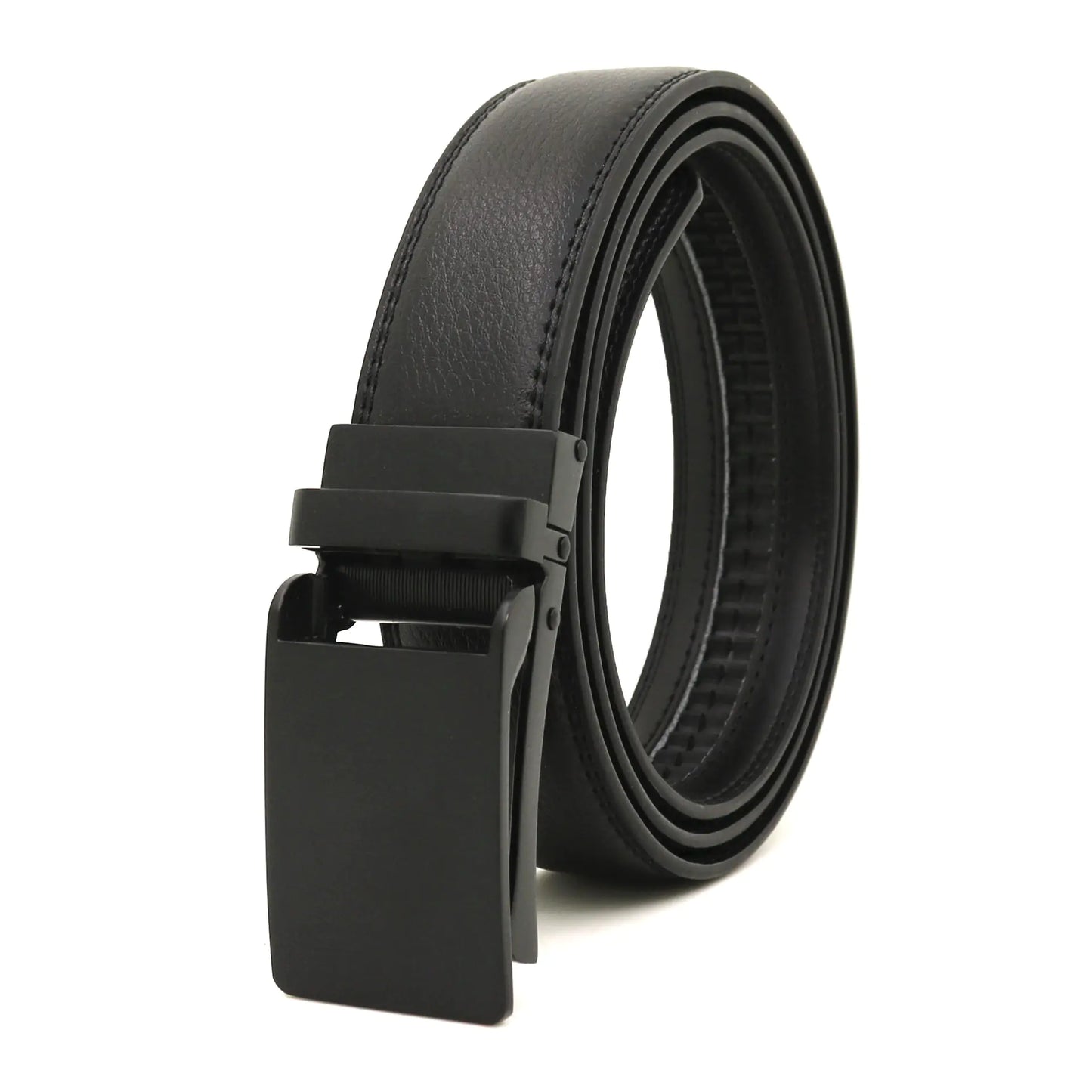 Men's Automatic Buckle Leather Belt - Genuine Cowhide