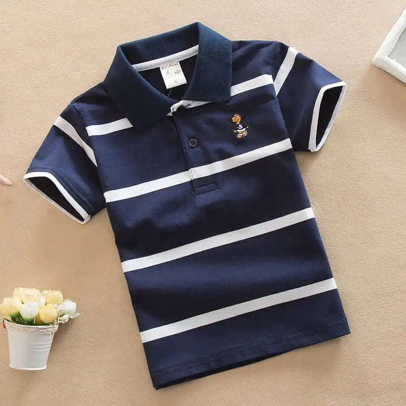 College Style Boys Polo Short Sleeve T-Shirt