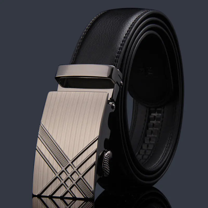 Men's Premium Leather Belt with Automatic Buckle