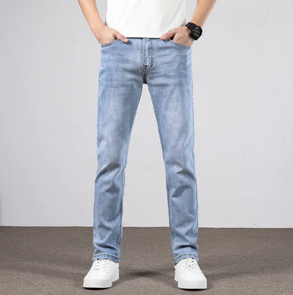 Slim Straight Stretch Jeans for Men