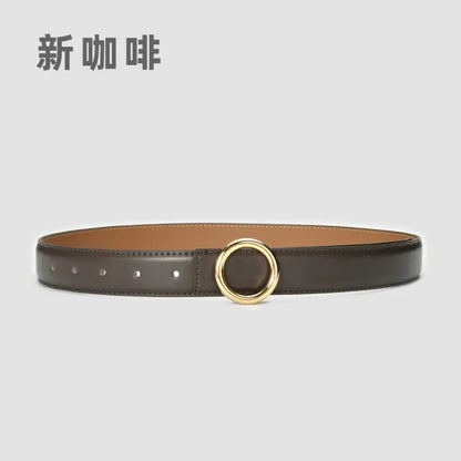 Fashionable Women's Genuine Leather Belt for Jeans