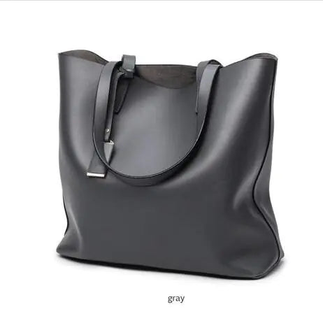 Leather Bucket Shoulder Bag