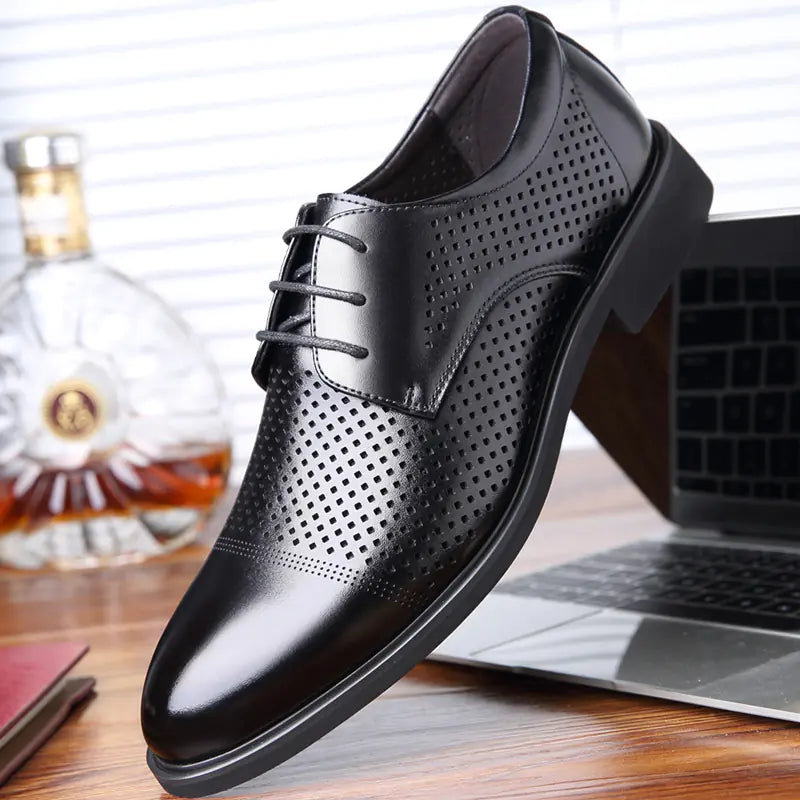 Men's Formal Business Leather Shoes - Large Size