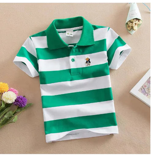 College Style Boys Polo Short Sleeve T-Shirt