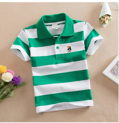 College Style Boys Polo Short Sleeve T-Shirt