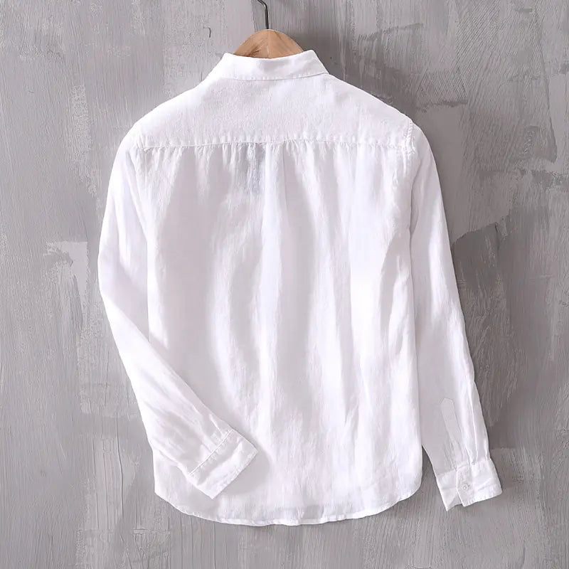 Men's Casual Loose Linen Long Sleeve Shirt