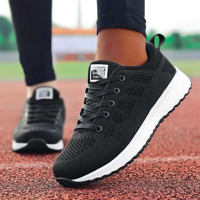 Women's Casual Mesh Flat Sneakers for Walking