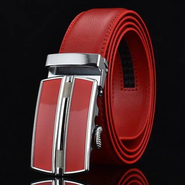 Genuine Leather Automatic Buckle Men's Fashion Belt