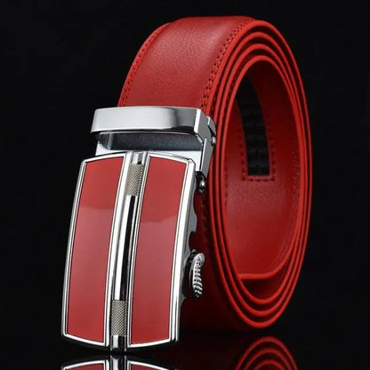 Genuine Leather Automatic Buckle Men's Fashion Belt