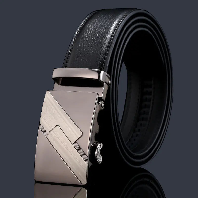 Men's Premium Leather Belt with Automatic Buckle